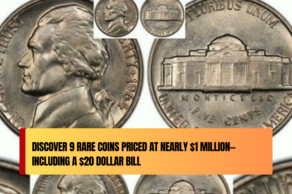 Discover 9 Rare Coins Priced at Nearly $1 Million—Including a $20 Dollar Bill