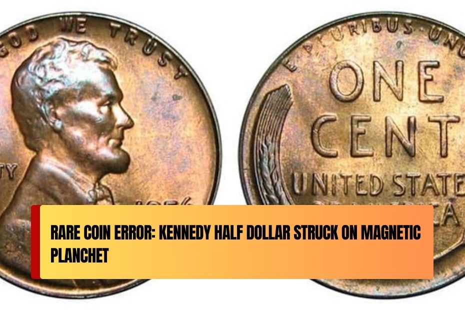 Rare Coin Error: Kennedy Half Dollar Struck on Magnetic Planchet