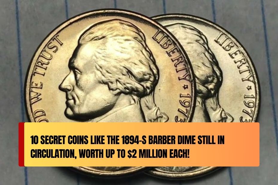 10 Secret Coins Like the 1894-S Barber Dime Still in Circulation, Worth Up to $2 Million Each!